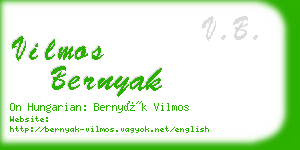 vilmos bernyak business card